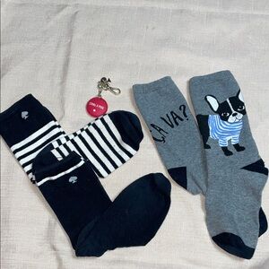 kate spade Black and Gray Casual Socks Set
